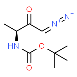 ChemSpider 2D Image | (3S)-3-BOC-AMINO-1-DIAZO-2-BUTANONE | C9H15N3O3