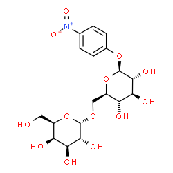 ChemSpider 2D Image | 4-Nitrophenyl 6-O-alpha-D-galactopyranosyl-beta-D-glucopyranoside | C18H25NO13