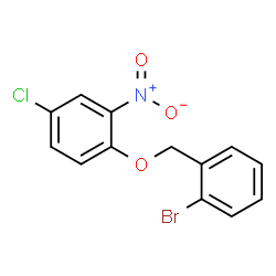 ChemSpider 2D Image | 1-[(2-Bromobenzyl)oxy]-4-chloro-2-nitrobenzene | C13H9BrClNO3