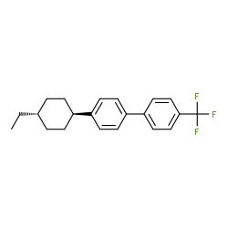 ChemSpider 2D Image | 4-(trans-4-Ethylcyclohexyl)-4'-(trifluoromethyl)biphenyl | C21H23F3