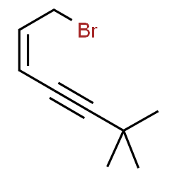 ChemSpider 2D Image | (2Z)-1-Bromo-6,6-dimethyl-2-hepten-4-yne | C9H13Br