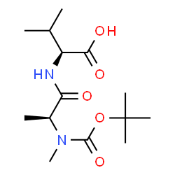 ChemSpider 2D Image | N-(tert-butoxycarbonyl)-N-methyl-L-alanyl-L-valine | C14H26N2O5