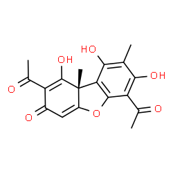 ChemSpider 2D Image | (-)-Usnic acid | C18H16O7