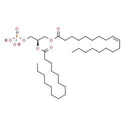 ChemSpider 2D Image | 1-oleoyl-2-pentadecanoyl-sn-glycero-3-phosphate | C36H69O8P
