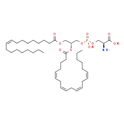 ChemSpider 2D Image | 1-oleoyl-2-arachidonoyl-sn-glycero-3-phospho-L-serine | C44H76NO10P