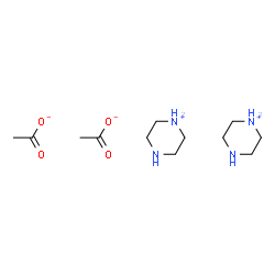 ChemSpider 2D Image | Piperazin-1-ium acetate (1:1) | C12H28N4O4