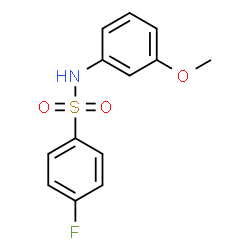 ChemSpider 2D Image | 4-Fluoro-N-(3-methoxyphenyl)benzenesulfonamide | C13H12FNO3S