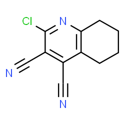 ChemSpider 2D Image | 2-Chloro-5,6,7,8-tetrahydro-3,4-quinolinedicarbonitrile | C11H8ClN3