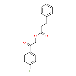 ChemSpider 2D Image | 2-(4-Fluorophenyl)-2-oxoethyl 3-phenylpropanoate | C17H15FO3