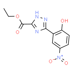 ChemSpider 2D Image | Ethyl 3-(2-hydroxy-5-nitrophenyl)-1H-1,2,4-triazole-5-carboxylate | C11H10N4O5