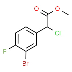 ChemSpider 2D Image | Methyl (3-bromo-4-fluorophenyl)(chloro)acetate | C9H7BrClFO2