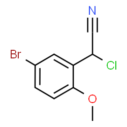 ChemSpider 2D Image | (5-Bromo-2-methoxyphenyl)(chloro)acetonitrile | C9H7BrClNO