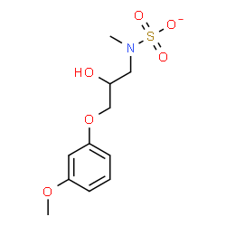 ChemSpider 2D Image | [2-Hydroxy-3-(3-methoxyphenoxy)propyl]methylsulfamate | C11H16NO6S