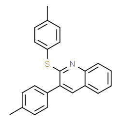 ChemSpider 2D Image | 3-(4-Methylphenyl)-2-[(4-methylphenyl)sulfanyl]quinoline | C23H19NS