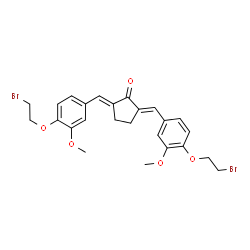 ChemSpider 2D Image | (2E,5E)-2,5-Bis[4-(2-bromoethoxy)-3-methoxybenzylidene]cyclopentanone | C25H26Br2O5