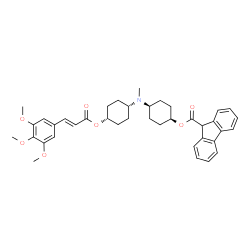 ChemSpider 2D Image | cis-4-[Methyl(cis-4-{[(2E)-3-(3,4,5-trimethoxyphenyl)-2-propenoyl]oxy}cyclohexyl)amino]cyclohexyl 9H-fluorene-9-carboxylate | C39H45NO7