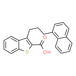 ChemSpider 2D Image | 3-[3-(1-Naphthyl)propyl]-1-benzothiophene-2-carboxylic acid | C22H18O2S