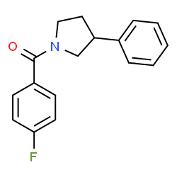 ChemSpider 2D Image | (4-Fluorophenyl)(3-phenyl-1-pyrrolidinyl)methanone | C17H16FNO