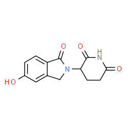 ChemSpider 2D Image | 3-(5-Hydroxy-1-oxoisoindolin-2-yl)piperidine-2,6-dione | C13H12N2O4