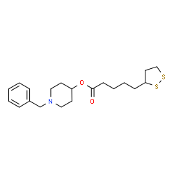 ChemSpider 2D Image | 1-Benzyl-4-piperidinyl 5-(1,2-dithiolan-3-yl)pentanoate | C20H29NO2S2