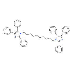 ChemSpider 2D Image | 1,1'-(1,10-Decanediyl)bis(2,4,5-triphenyl-1H-imidazole) | C52H50N4