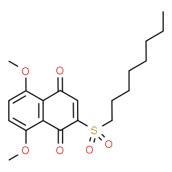 ChemSpider 2D Image | 5,8-Dimethoxy-2-(octylsulfonyl)-1,4-naphthoquinone | C20H26O6S