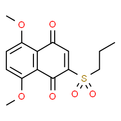 ChemSpider 2D Image | 5,8-Dimethoxy-2-(propylsulfonyl)-1,4-naphthoquinone | C15H16O6S