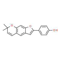 ChemSpider 2D Image | 4-(7,7-Dimethyl-7H-furo[3,2-g]chromen-2-yl)phenol | C19H16O3