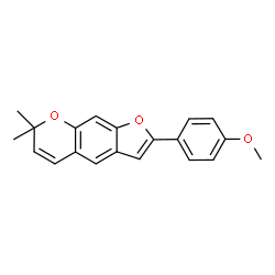ChemSpider 2D Image | 2-(4-Methoxyphenyl)-7,7-dimethyl-7H-furo[3,2-g]chromene | C20H18O3