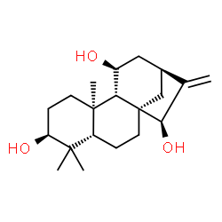 ChemSpider 2D Image | (3beta,5beta,8alpha,9beta,10alpha,11beta,15beta)-Kaur-16-ene-3,11,15-triol | C20H32O3