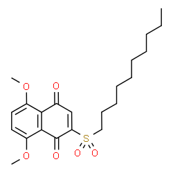 ChemSpider 2D Image | 2-(Decylsulfonyl)-5,8-dimethoxy-1,4-naphthoquinone | C22H30O6S