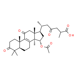 ChemSpider 2D Image | (15alpha)-15-Acetoxy-3,11,23-trioxolanost-8-en-26-oic acid | C32H46O7