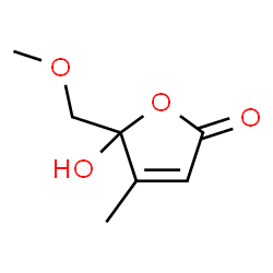ChemSpider 2D Image | 5-Hydroxy-5-(methoxymethyl)-4-methyl-2(5H)-furanone | C7H10O4