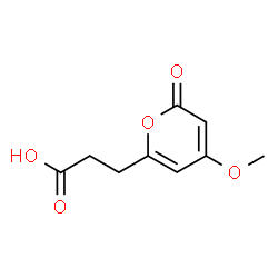 ChemSpider 2D Image | 3-(4-Methoxy-2-oxo-2H-pyran-6-yl)propanoic acid | C9H10O5