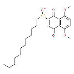 ChemSpider 2D Image | 1,4-Naphthalenedione, 2-(dodecylsulfinyl)-5,8-dimethoxy- | C24H34O5S