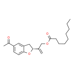 ChemSpider 2D Image | 2-[(2R)-5-Acetyl-2,3-dihydro-1-benzofuran-2-yl]-2-propen-1-yl nonanoate | C22H30O4