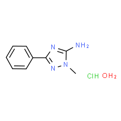 ChemSpider 2D Image | 1-Methyl-3-phenyl-1H-1,2,4-triazol-5-amine hydrochloride hydrate | C9H13ClN4O