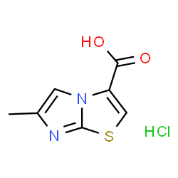 ChemSpider 2D Image | 6-Methylimidazo[2,1-b][1,3]thiazole-3-carboxylic acid hydrochloride (1:1) | C7H7ClN2O2S