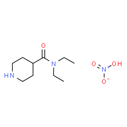 ChemSpider 2D Image | N,N-Diethyl-4-piperidinecarboxamide nitrate (1:1) | C10H21N3O4