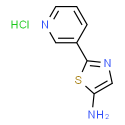ChemSpider 2D Image | 2-(3-Pyridinyl)-1,3-thiazol-5-amine hydrochloride (1:1) | C8H8ClN3S