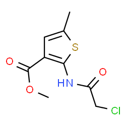 ChemSpider 2D Image | Methyl 2-(2-chloroacetamido)-5-methylthiophene-3-carboxylate | C9H10ClNO3S