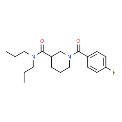 ChemSpider 2D Image | 1-(4-Fluorobenzoyl)-N,N-dipropyl-3-piperidinecarboxamide | C19H27FN2O2
