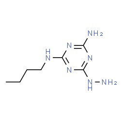 ChemSpider 2D Image | N-Butyl-6-hydrazino-1,3,5-triazine-2,4-diamine | C7H15N7