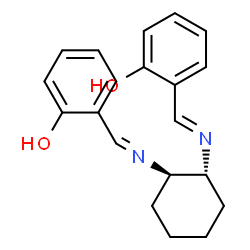 ChemSpider 2D Image | 2-[(E)-({(1R,2R)-2-[(2-Hydroxybenzylidene)amino]cyclohexyl}imino)methyl]phenol | C20H22N2O2