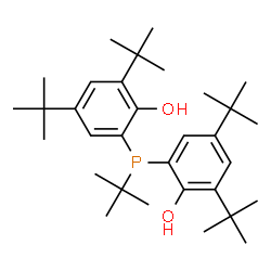 ChemSpider 2D Image | 2,2'-[(2-Methyl-2-propanyl)phosphinediyl]bis[4,6-bis(2-methyl-2-propanyl)phenol] | C32H51O2P