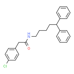 ChemSpider 2D Image | 2-(4-Chlorophenyl)-N-(5,5-diphenylpentyl)acetamide | C25H26ClNO