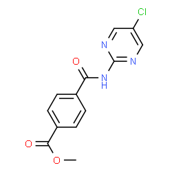 ChemSpider 2D Image | Methyl 4-[(5-chloro-2-pyrimidinyl)carbamoyl]benzoate | C13H10ClN3O3