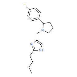 ChemSpider 2D Image | 2-Butyl-4-{[2-(4-fluorophenyl)-1-pyrrolidinyl]methyl}-1H-imidazole | C18H24FN3
