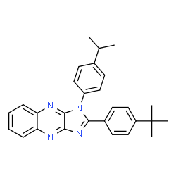 ChemSpider 2D Image | 2-(4-tert-Butylphenyl)-1-(4-isopropylphenyl)-1H-imidazo[4,5-b]quinoxaline | C28H28N4