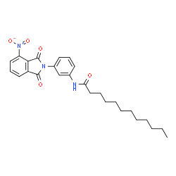 ChemSpider 2D Image | N-[3-(4-nitro-1,3-dioxoisoindol-2-yl)phenyl]dodecanamide | C26H31N3O5